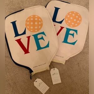 NWT Steel Mill & Co. Retro Love Pickleball Paddle Covers Set of 2
